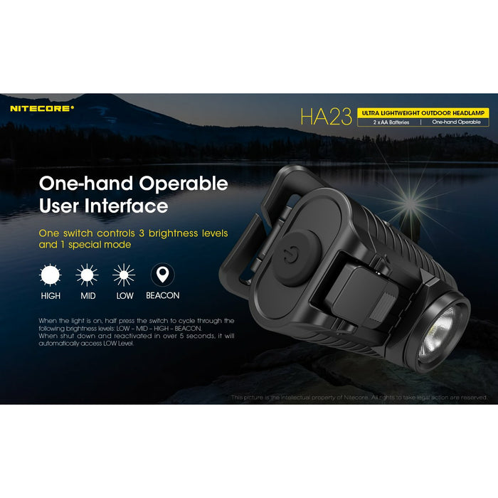 NITECORE HA23 | LED HODELYKT - Arbeidslysno