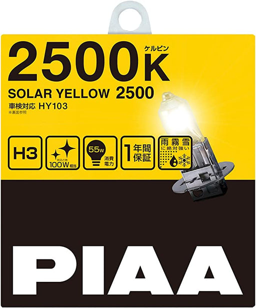 H3 | PIAA Solar Yellow 2500K - Arbeidslys.no